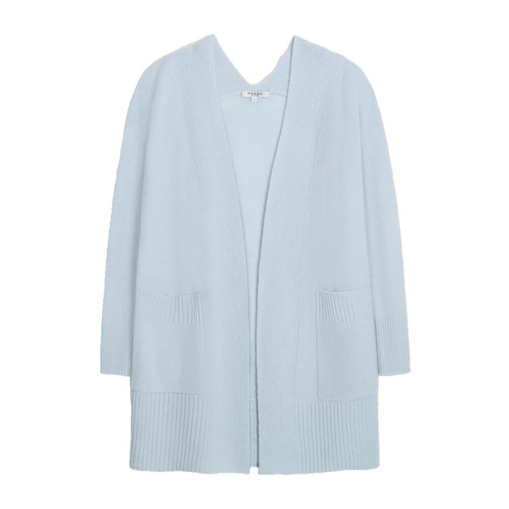 NWT Naked Cashmere Tory in Cloud Blue Open Front Cardigan Sweater XS
